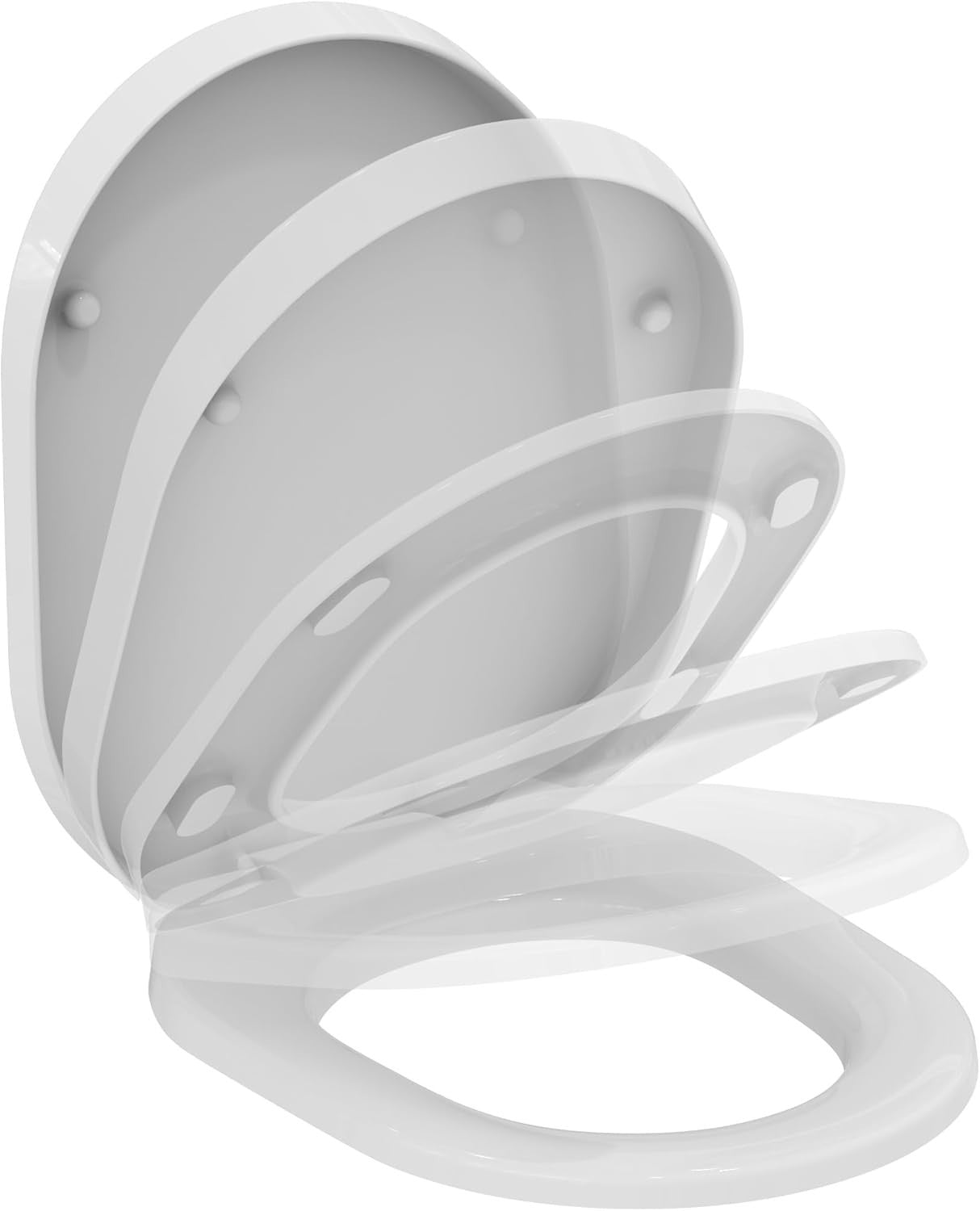 Tonic Toilet Seat White Wrapover Soft Close Durable Duroplast