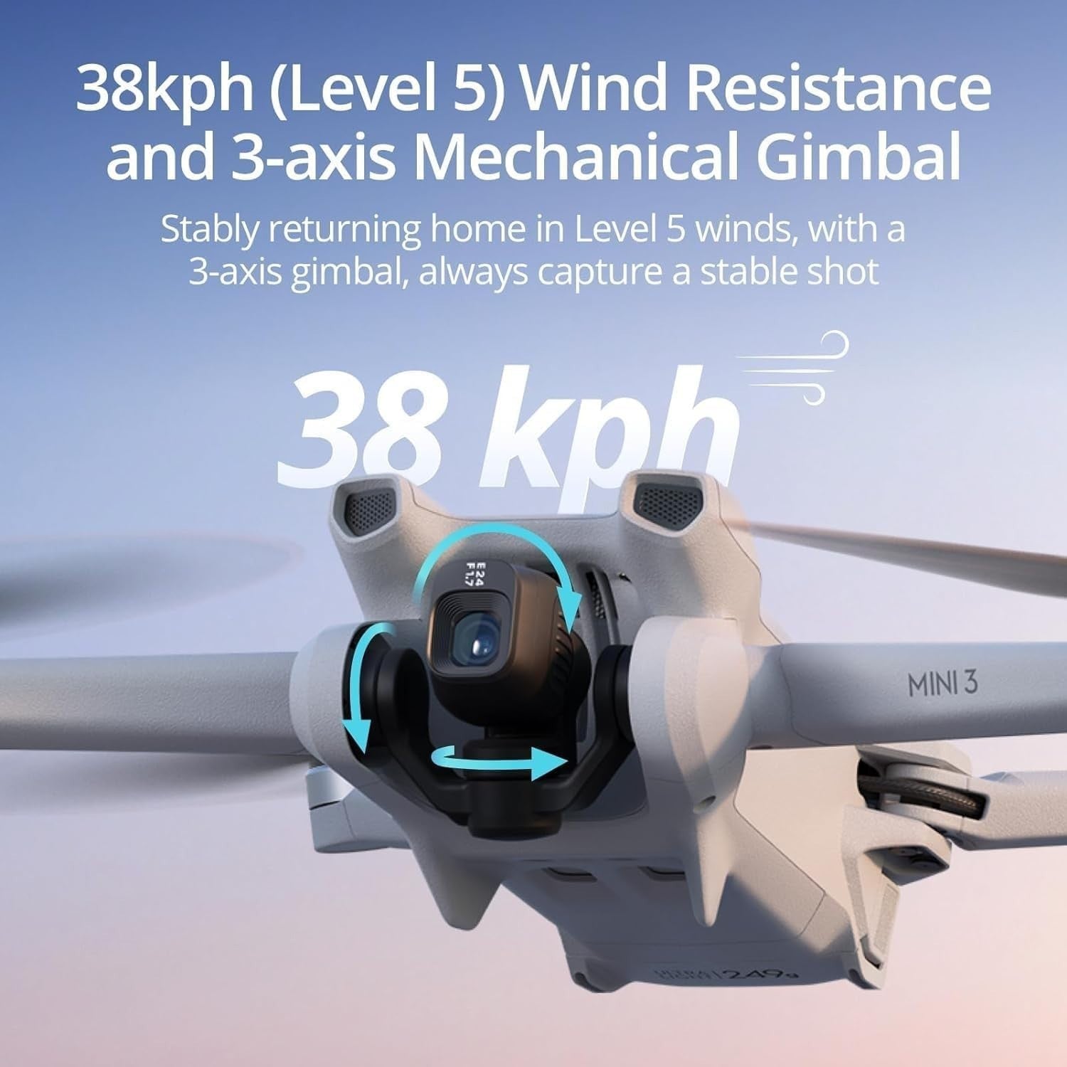 Mini Drone 4K HDR Camera, 38 Min Flight, True Vertical, 10km HD Range