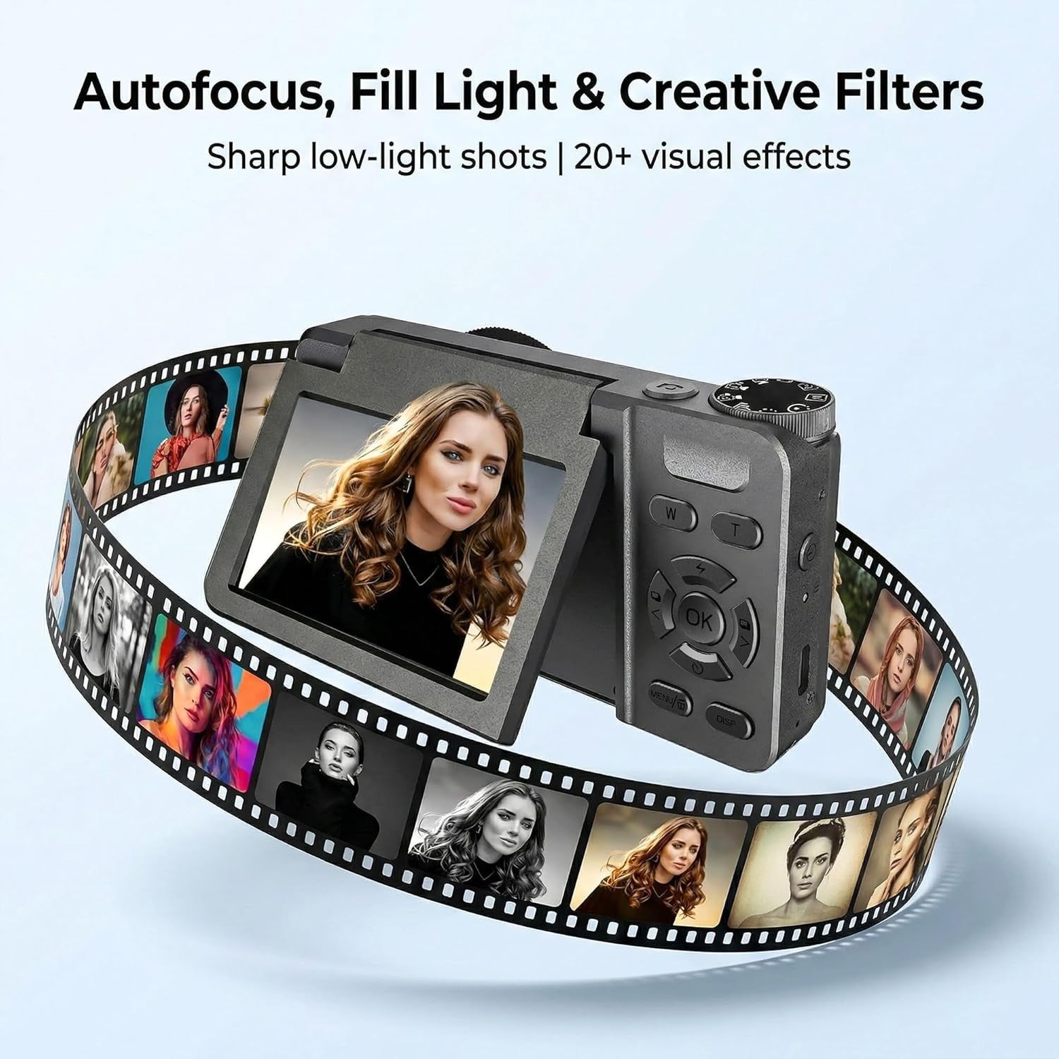 4K 64MP Digital Camera Flip Screen Autofocus Vlogging Camera 32GB Kit
