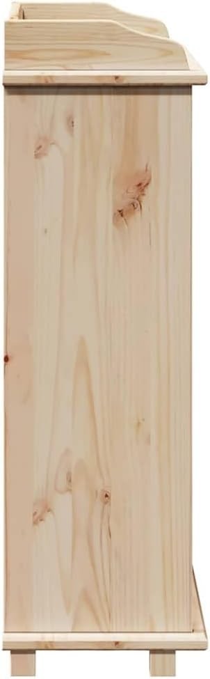 Solid Pine Wood Wine Rack Cabinet with Drawers, 20 Bottle Storage