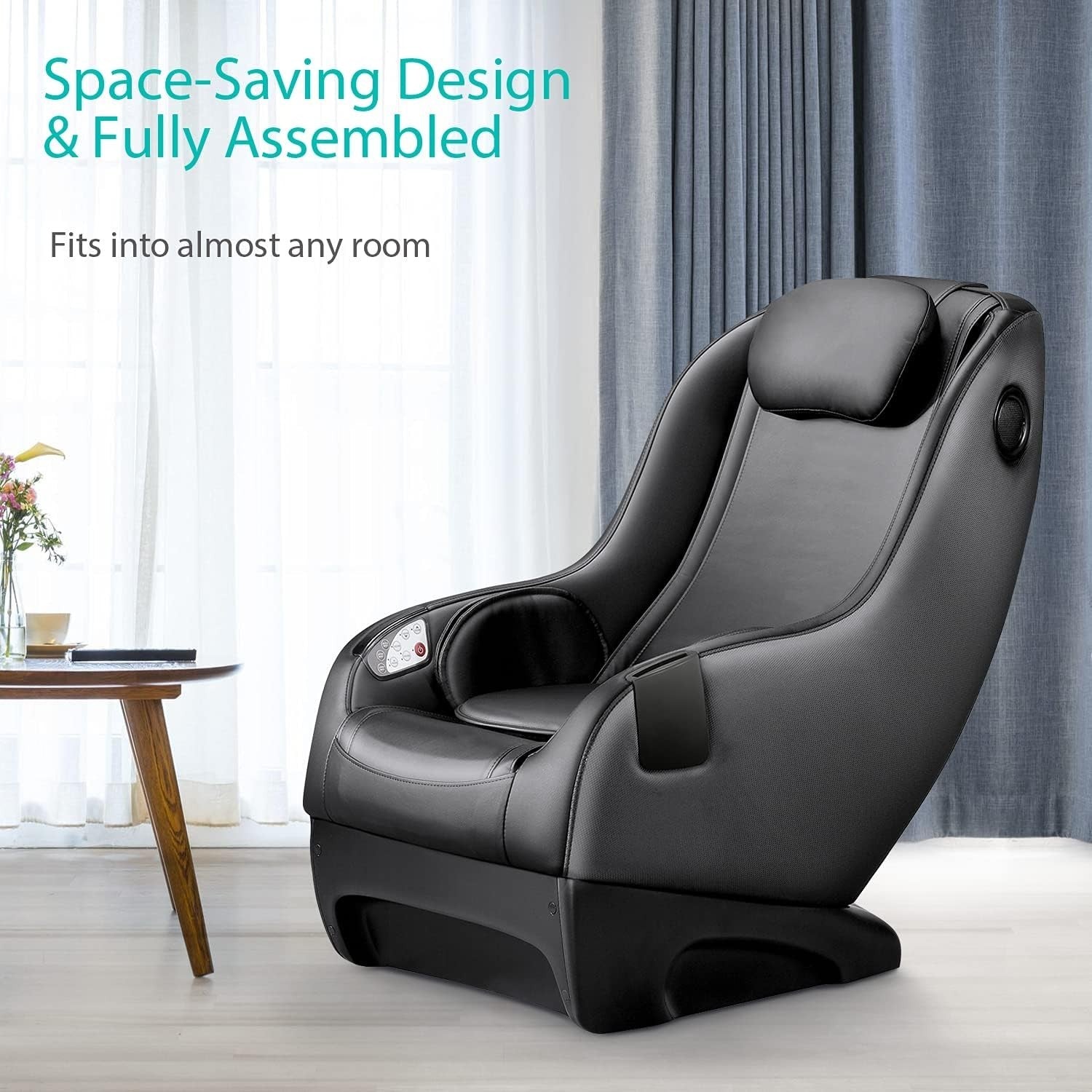 Shiatsu Massage Chair 3D Speakers L-Track Kneading Air Pressure Relax Black
