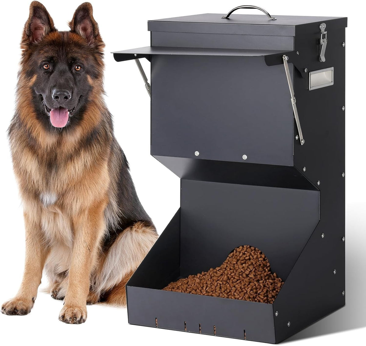 11kg Automatic Dog Feeder Outdoor Gravity Food Dispenser Galvanised