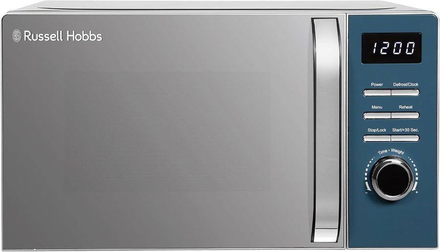20L Digital Microwave 800W 8 Auto Cook 5 Power Levels Ocean Blue