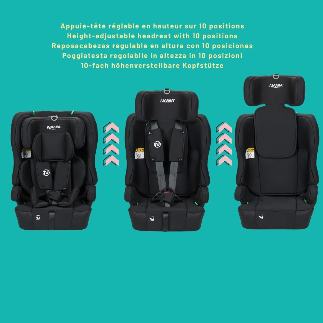 ISOFIX Child Car Seat i-Size Group 1/2/3 76–150cm 5-Point Harness