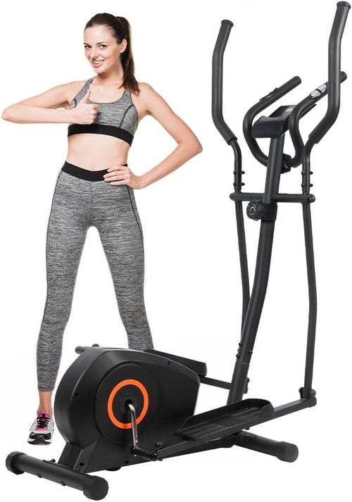 Elliptical Cross Trainer Home Gym Machine 8-Level Magnetic Resistance Full-Body