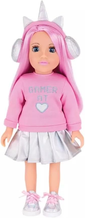 18in Fashion Doll Gamer Outfit Headphones Gift Box Collectible