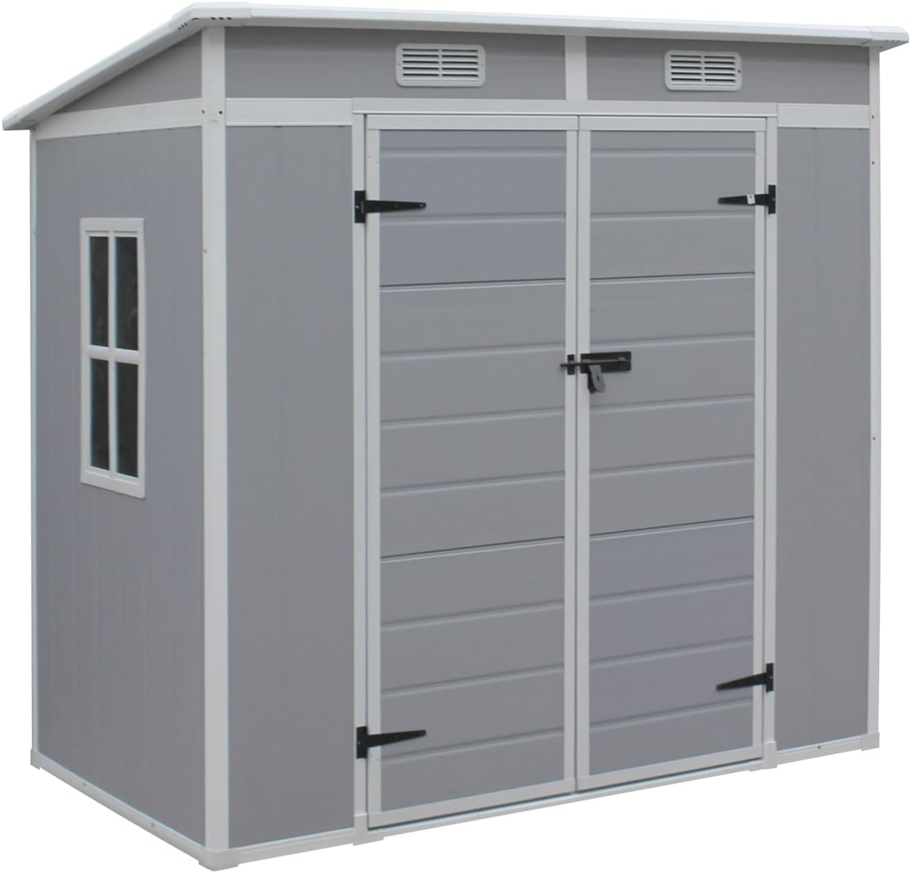 Plastic Garden Storage Shed 183x112cm Lockable Outdoor Tool Box