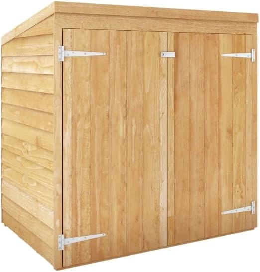 Wooden Garden Shed 5x3ft Overlap Pent Roof Lawnmower Storage