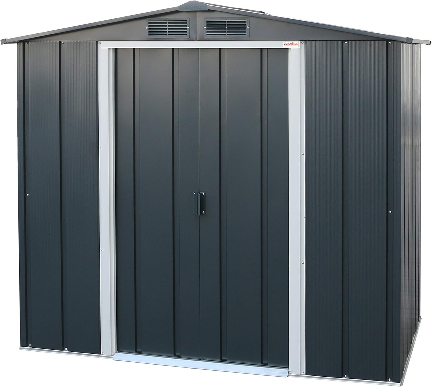 Metal Garden Storage Shed 6x4ft Waterproof Outdoor Tool & Bike Shed Anthracite