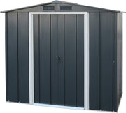Metal Garden Storage Shed 6x4ft Waterproof Outdoor Tool & Bike Shed Anthracite