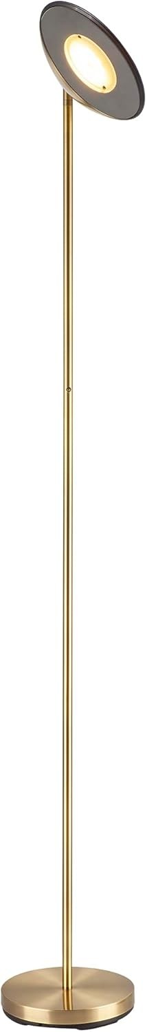 Antique Brass LED Uplighter Floor Lamp Dimmable Adjustable Head 3000K