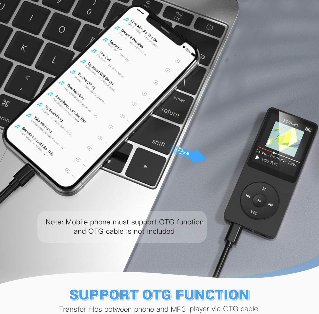 16GB MP3 Player Lossless Music FM Radio 1.8" Screen 70H