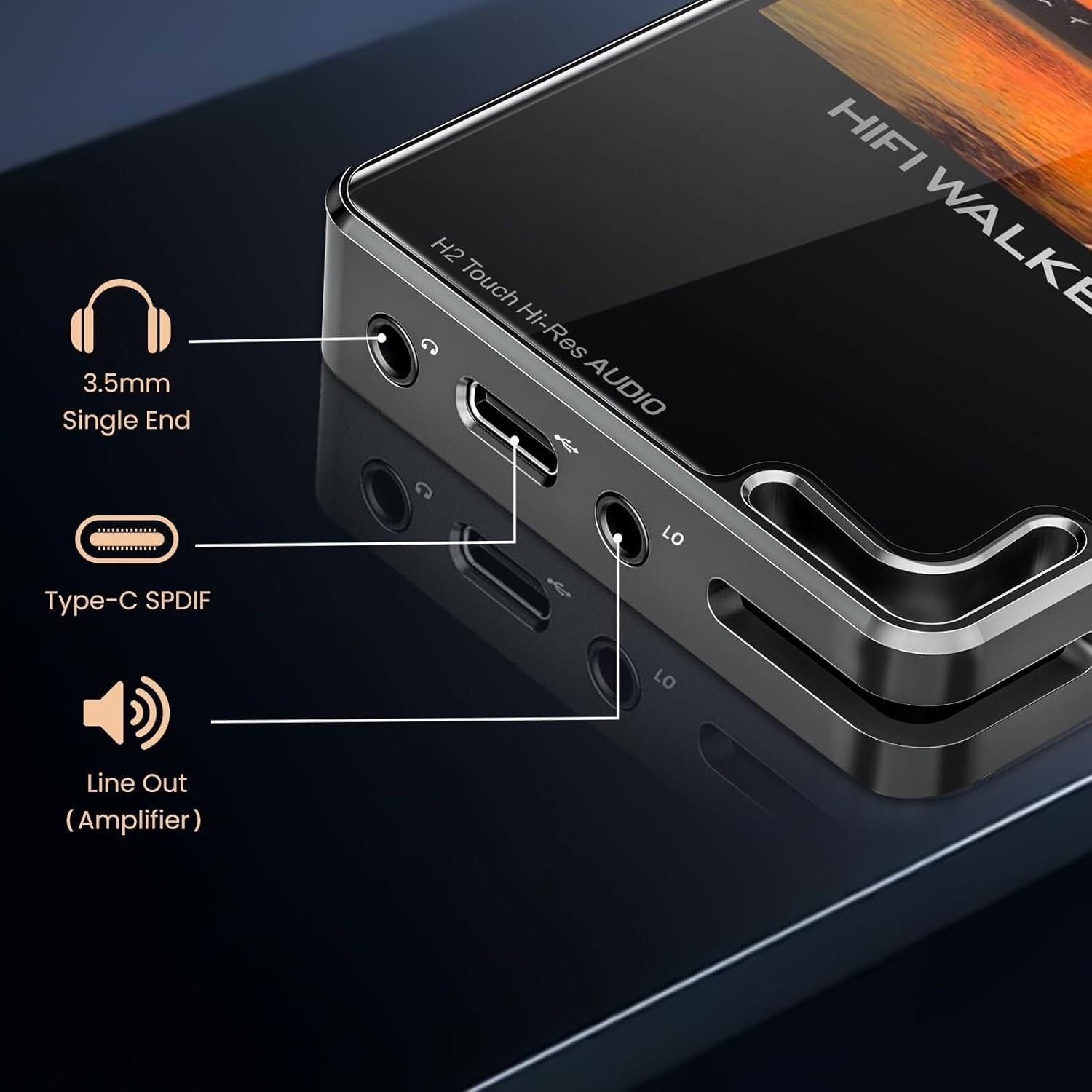 Hi-Res Touchscreen MP3 Player | Bluetooth, FLAC DSD Player, 64GB Expandable