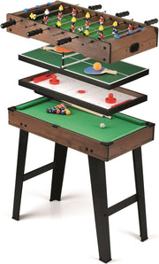 4 in 1 Multi Sports Game Table Pool Foosball Air Hockey Tennis Set