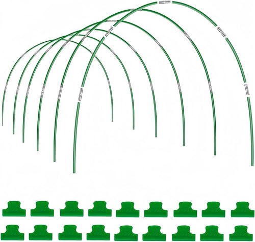 6pcs Adjustable Garden Hoop Frame Set for Raised Beds & Grow Tunnels 115×85cm