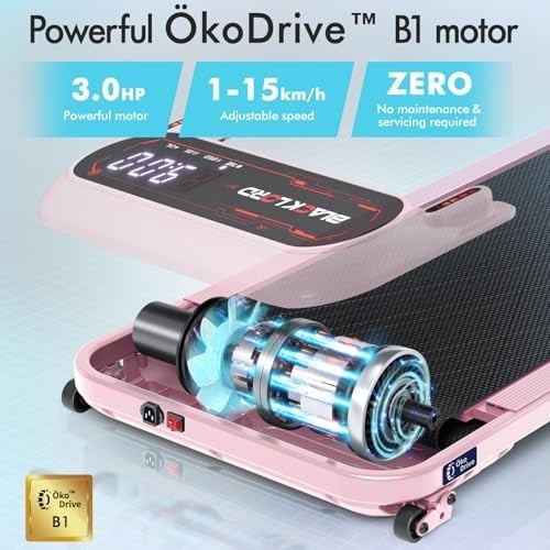 Under Desk Foldable Treadmill 3HP Walking Jogging Running Machine