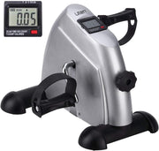 Mini Pedal Exercise Bike w/ LCD Display, Adjustable Resistance & Compact Design