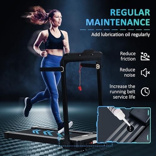 Folding Treadmill 1.85HP 12km/h LED Display Home Gym Jogging Machine