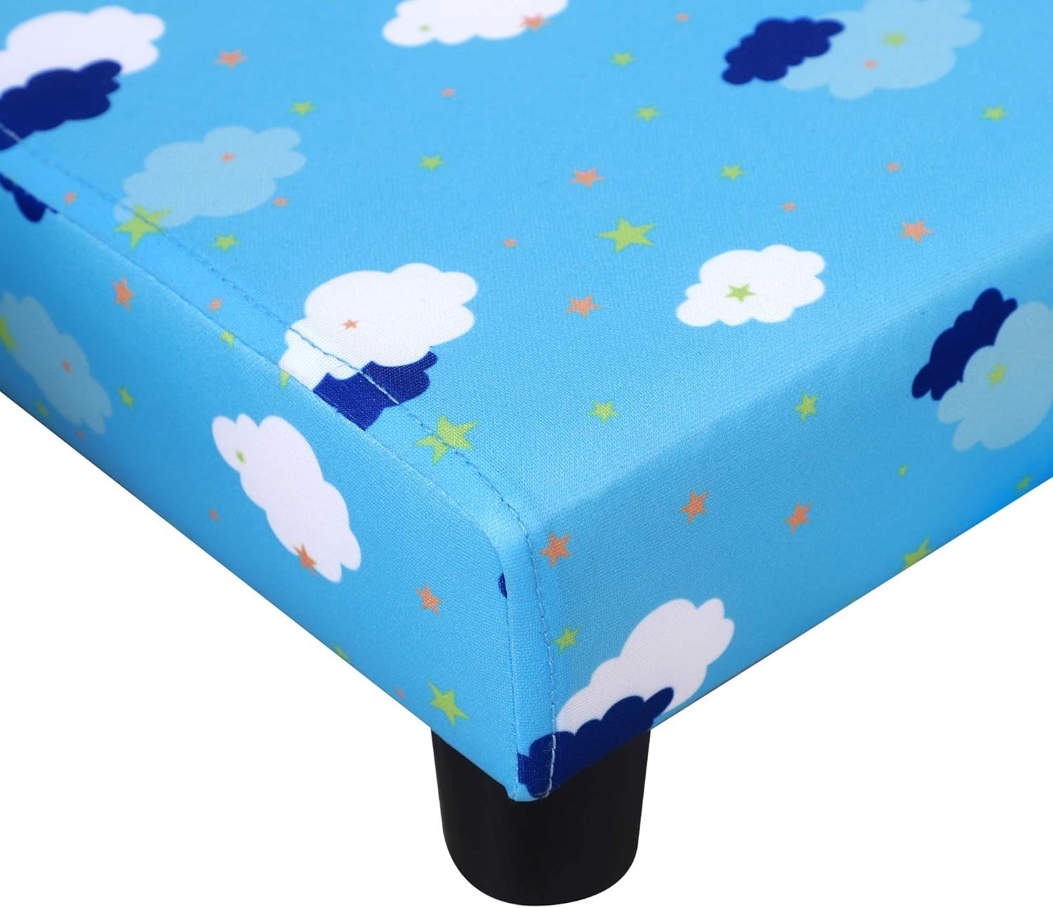 Toddler Armchair with Footrest Kids Sofa Chair Blue Cloud Star Design 18-36M