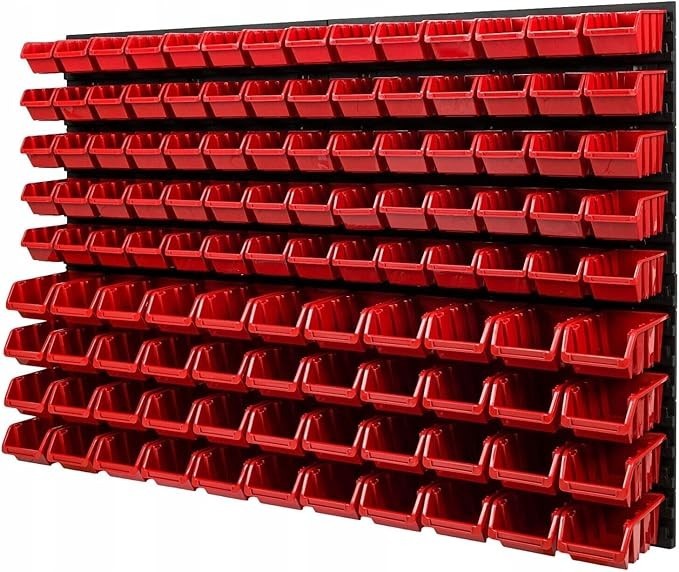 Wall Mounted Peg Board Tool Organizer Garage Storage Bin Rack Set