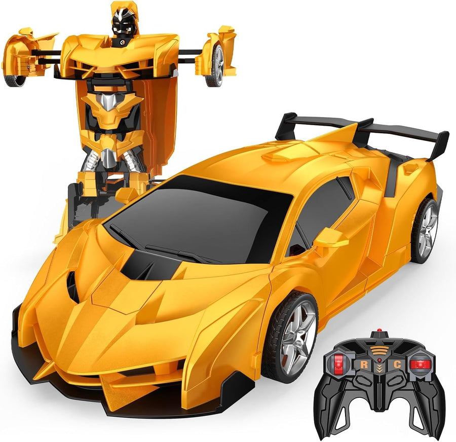 2-in-1 Transforming RC Car Robot Toy | 360° Rotation Remote Control Vehicle