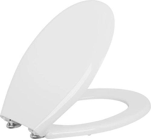 Soft Close White Toilet Seat O-Shape Quick Release UF Top & Bottom Fix