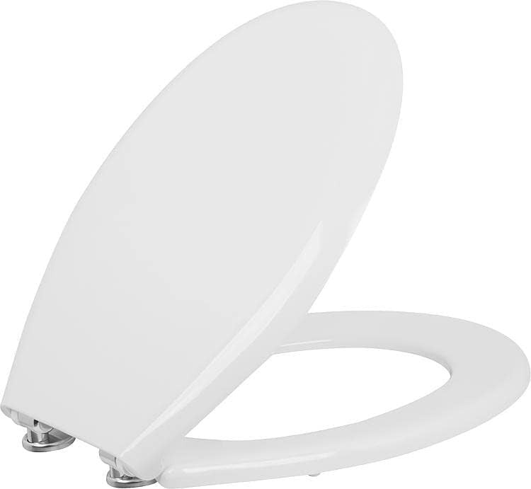 Soft Close White Toilet Seat O-Shape Quick Release UF Top & Bottom Fix