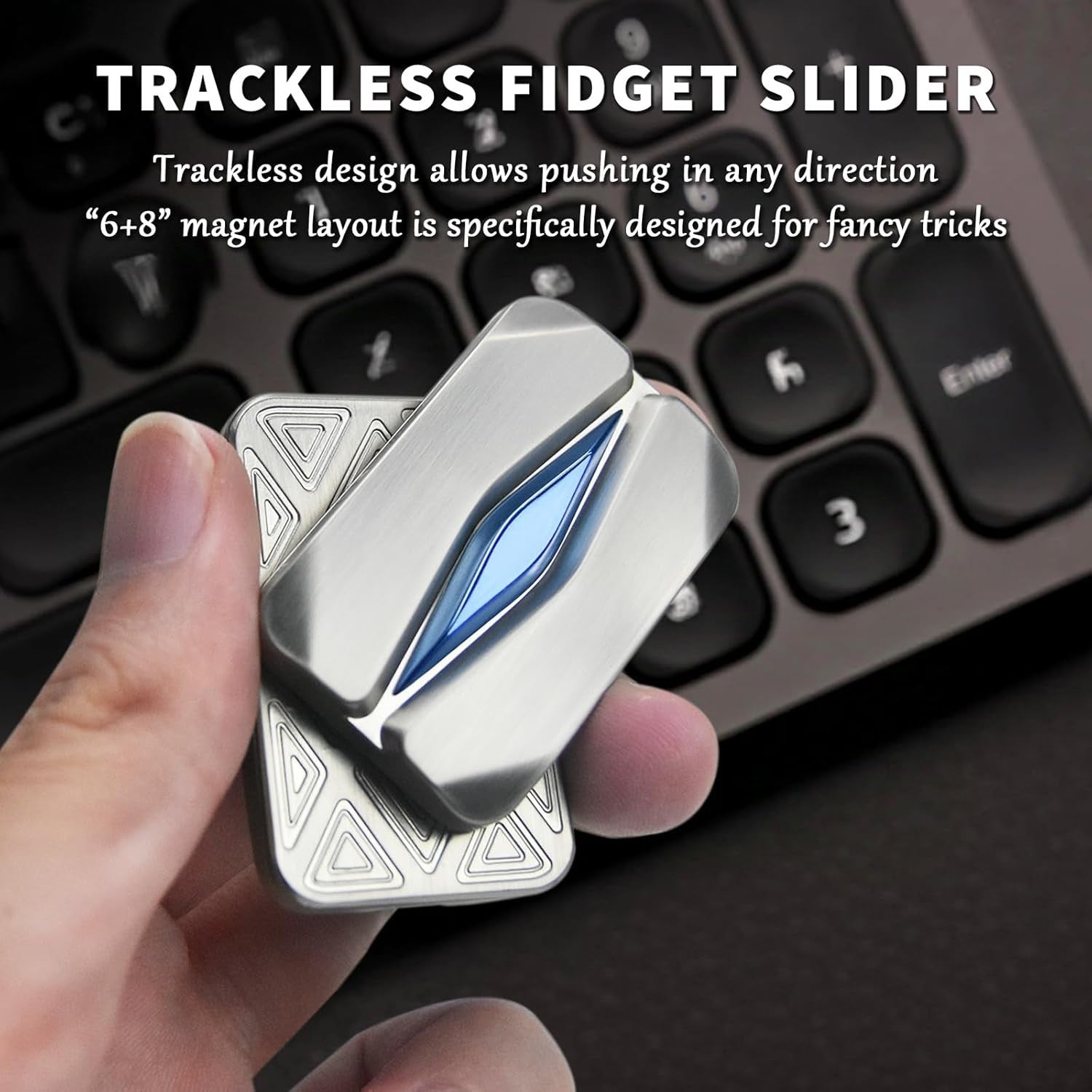 Magnetic Fidget Slider Zinc Alloy EDC Stress Relief Desk Toy