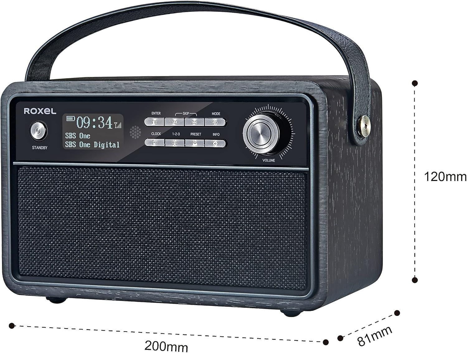 Retro DAB+/FM Bluetooth Wireless Alarm Clock Radio USB TF AUX