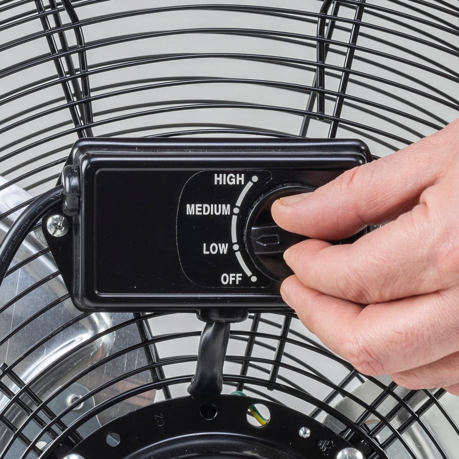 20" Orbital Floor Fan 120W Heavy Duty Industrial Metal 3-Speed Air Circulator