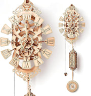 3D Wooden Wall Clock Puzzle Kit | DIY Pendulum Clock | No Battery Model