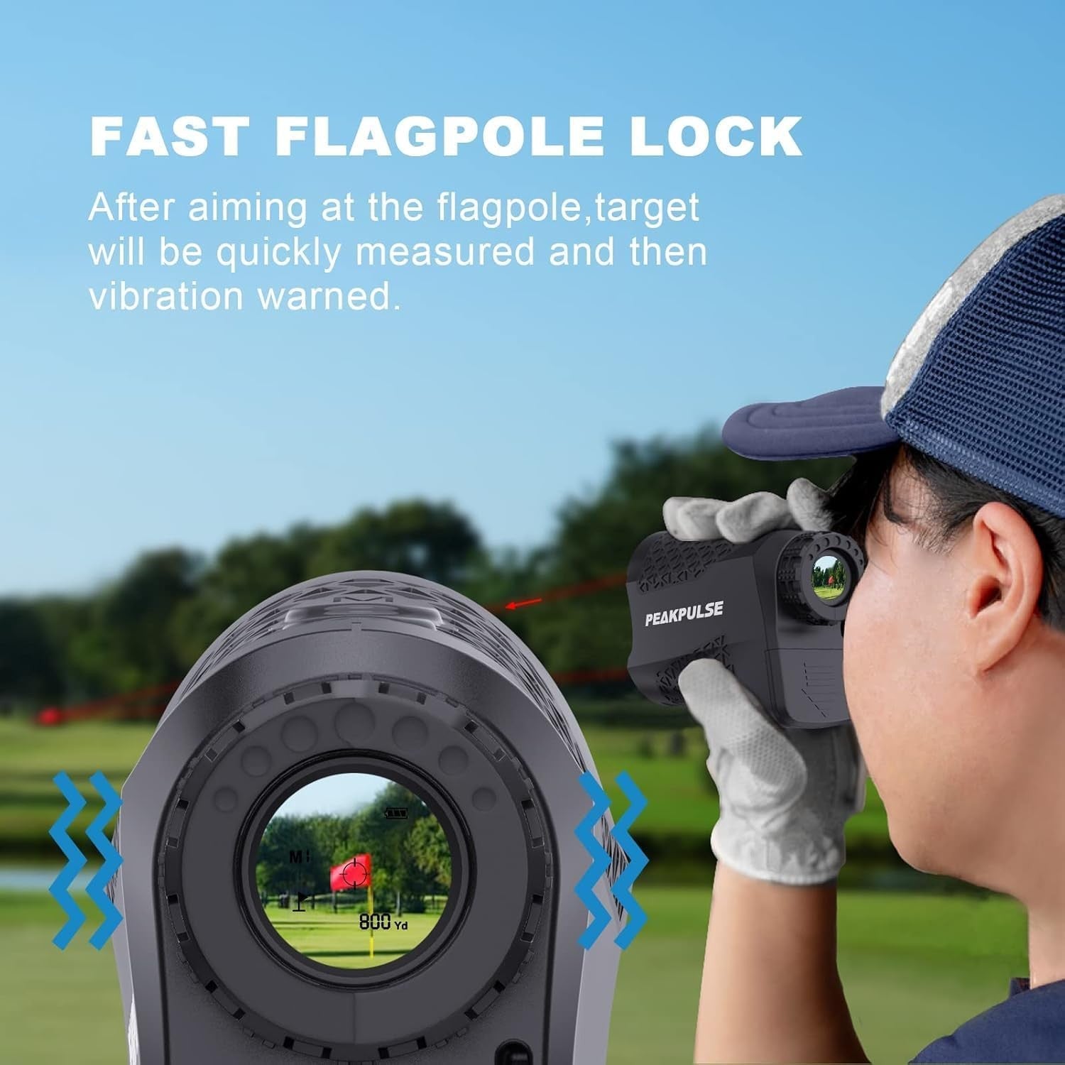 Golf Range Finder 600 Yards Slope Flag Lock 6X Magnification Portable