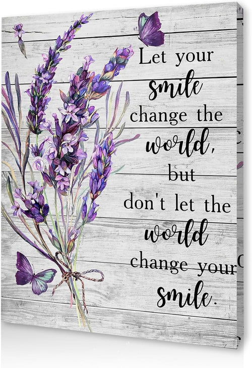 Lavender Quote Canvas Wall Art 12x16 Framed Inspirational Bedroom Decor