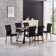 Modern Velvet Dining Chairs Set of 6 | High Back Comfort | Oak Frame Kitchen