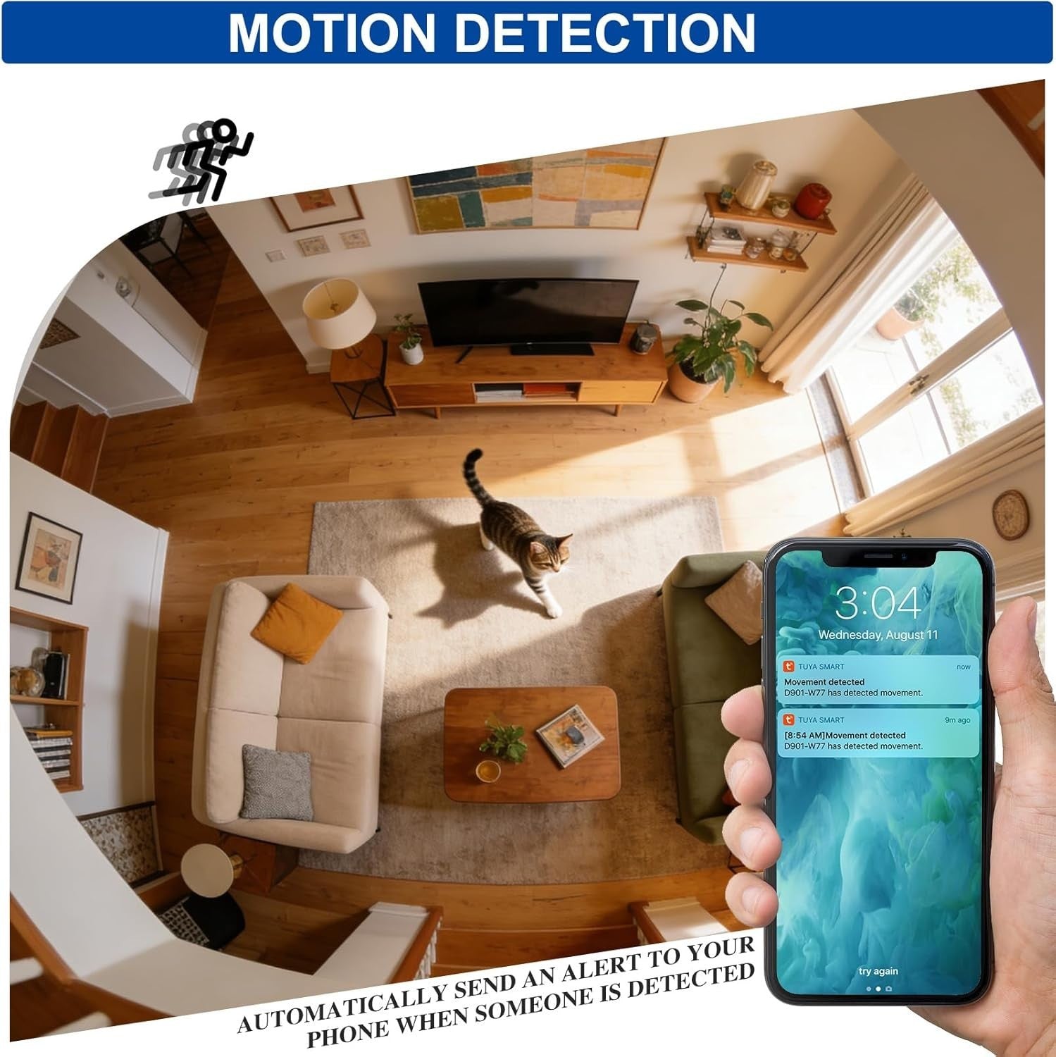 1080P WiFi Home Security Camera Motion Detection Night Vision Remote App