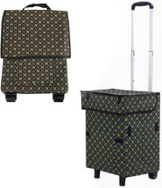 Foldable 41L Star Utility Cart with Wheels, Waterproof Oxford Tote Bag