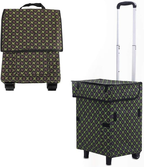 Foldable 41L Star Utility Cart with Wheels, Waterproof Oxford Tote Bag