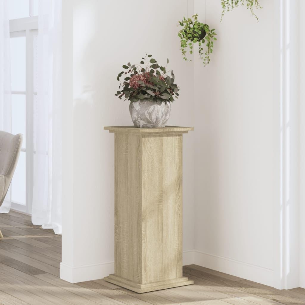 Sonoma Oak Wood Plant Stand 80cm Indoor Display Table Modern Flower Pot Holder