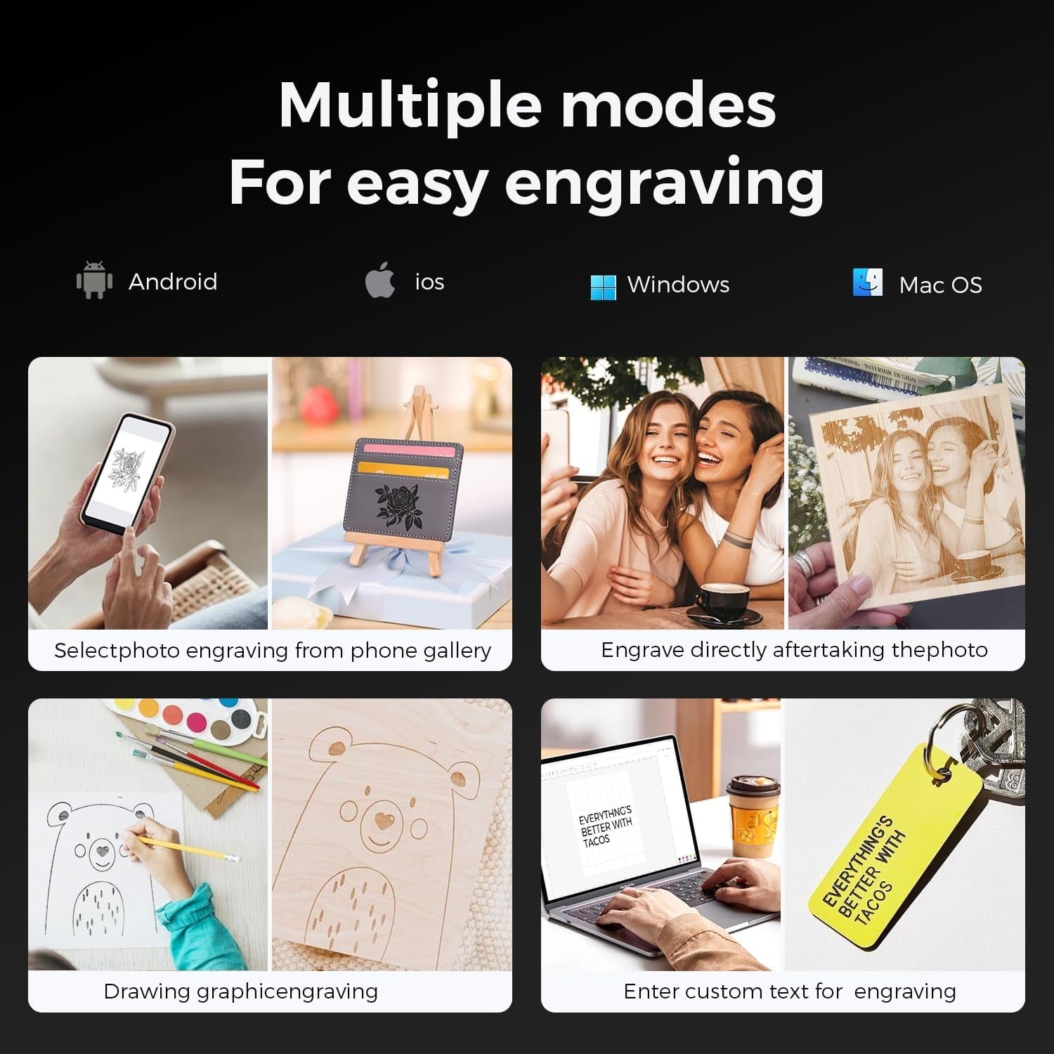 Mini Laser Engraver Desktop Cutter for Wood Metal Leather DIY Craft Projects