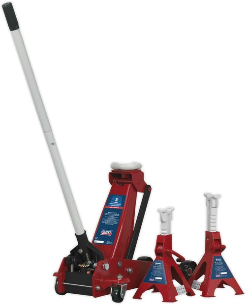 3 Ton Hydraulic Trolley Jack 195–515mm Heavy Duty Standard Chassis Car Van Lift
