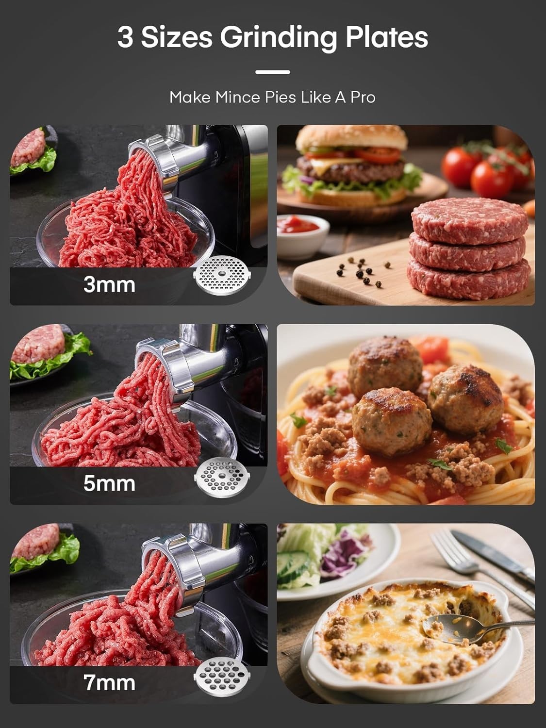 3000W Electric Meat Grinder Sausage Stuffer Mincer Kubbe Maker Kit