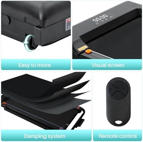 Compact 3-in-1 Under Desk Walking Pad Treadmill 10 km/h LED Remote