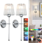 Wireless Rechargeable Wall Lights 2-Pack, Remote Control, USB Charging