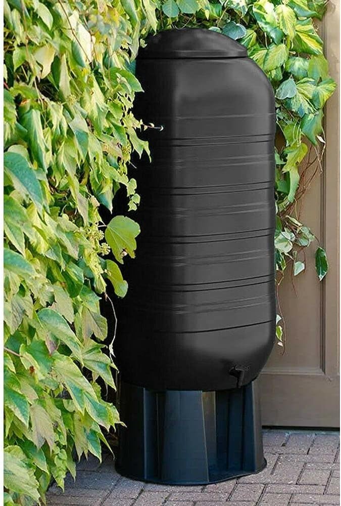 250L Slimline Garden Water Butt with Tap, Lid, Stand & Diverter