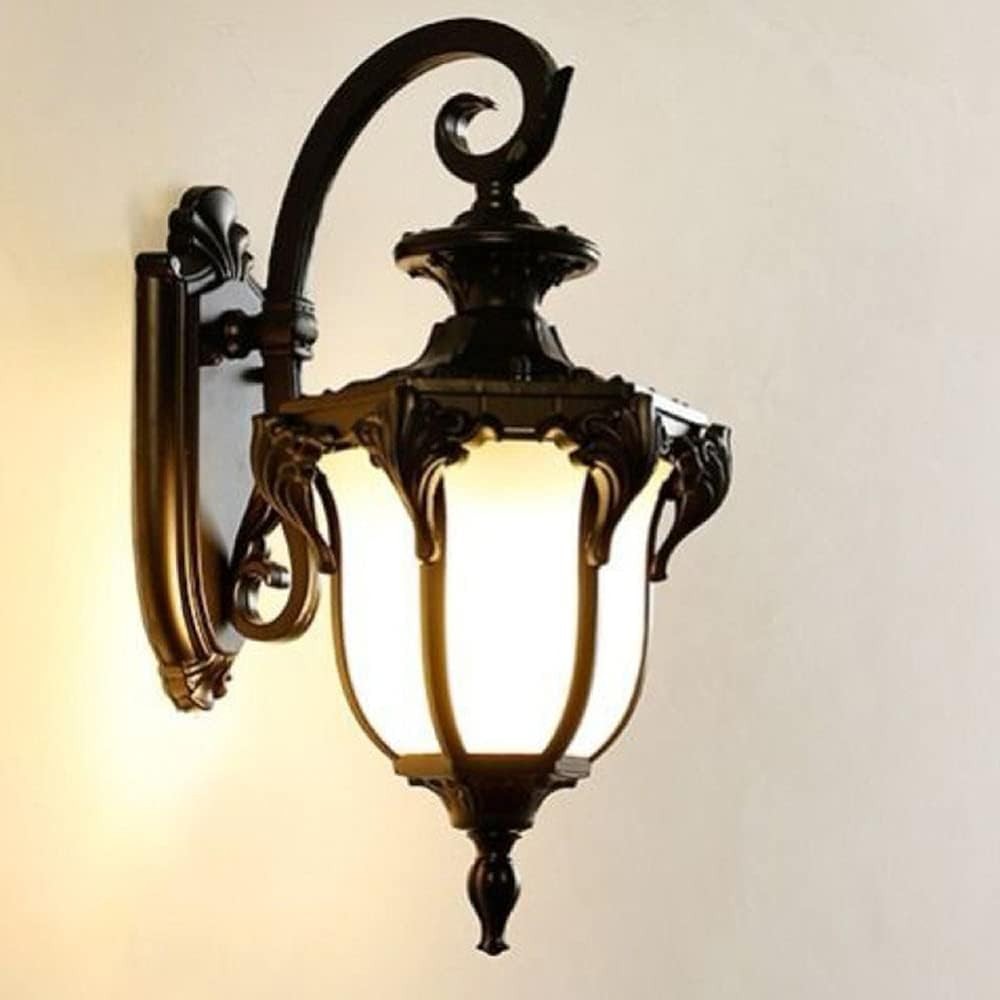 Vintage Outdoor Wall Lantern Metal Glass IP23 E27 Garden Light