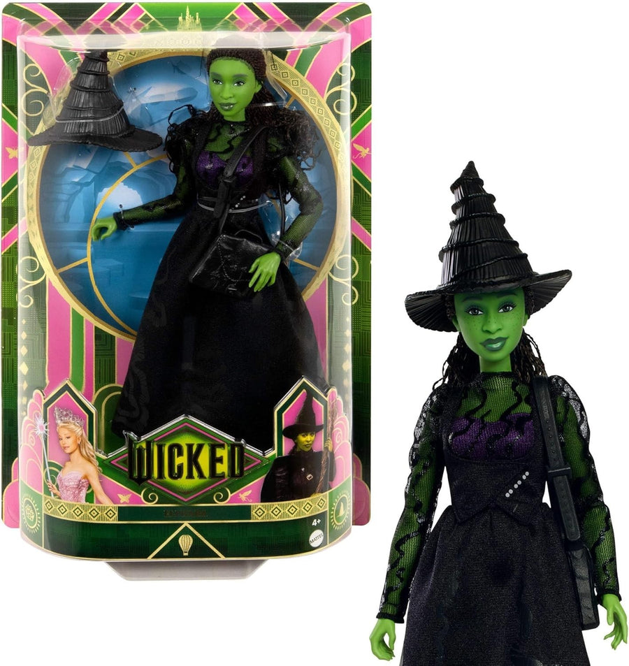 Magic Fashion Doll Green Skin Ballroom Dress Poseable Braided Hair Gift