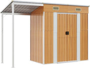 Metal Garden Shed Outdoor Tool Storage Firewood Bike Storage 277x110x181cm