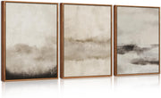 3 Panel Abstract Mountain Canvas Wall Art 30x40cm Framed Set