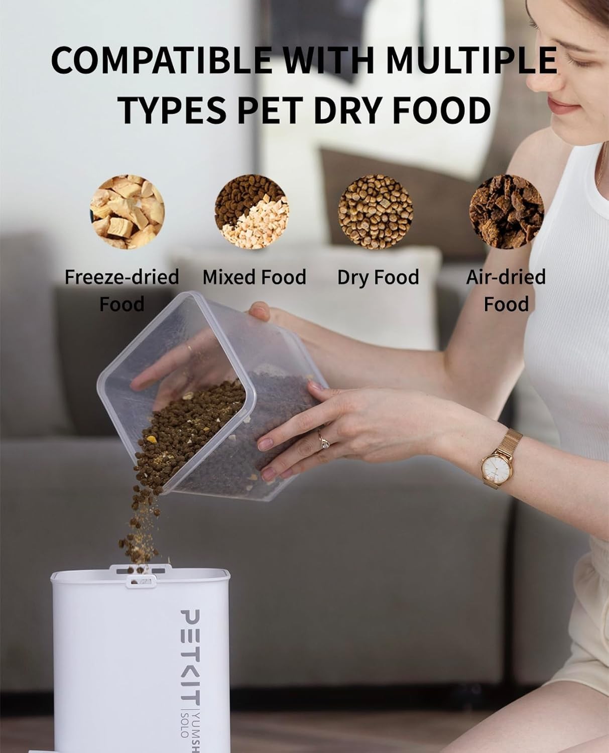 WiFi Automatic Cat Feeder 3L Smart Pet Food Dispenser App Control