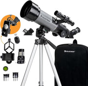 70mm Travel Scope DX with Smartphone Adapter & Backpack, Silver